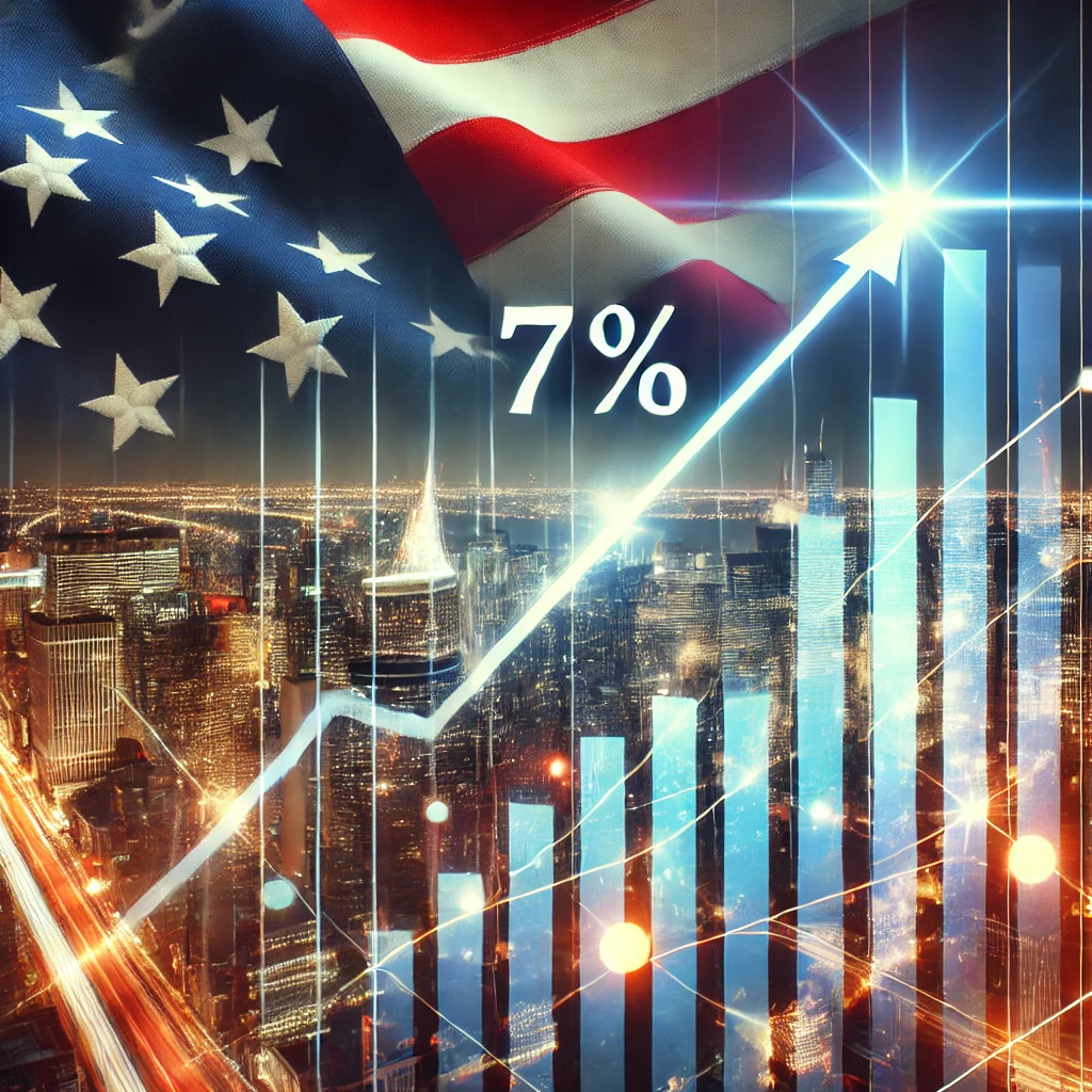 ارتفاع الناتج المحلي الإجمالي الأمريكي بنسبة 7٪ في الربع الرابع